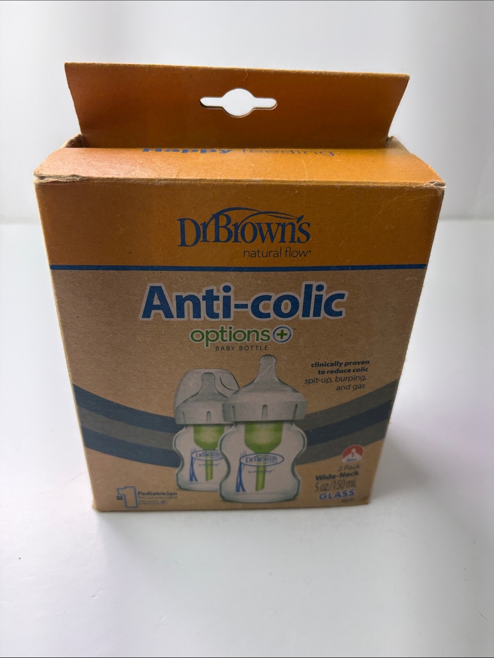 Dr. Brown's Anti-colic Options+ Baby Bottles - Brown/Blue